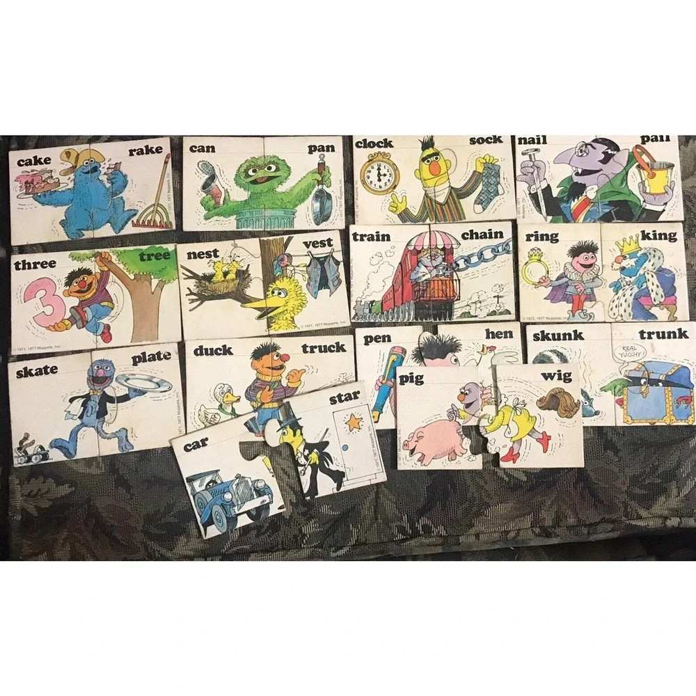 Vintage Sesame‎ Street Rhyming Cards 14 sets 1971